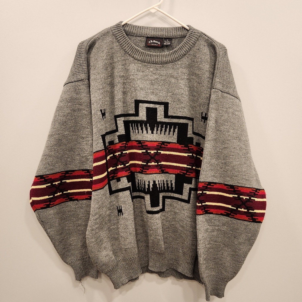 J.B. Buck Casuals Vintage Aztec Southwestern Print XL